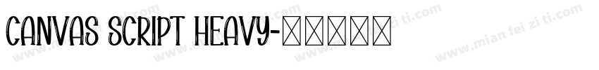 Canvas Script Heavy字体转换